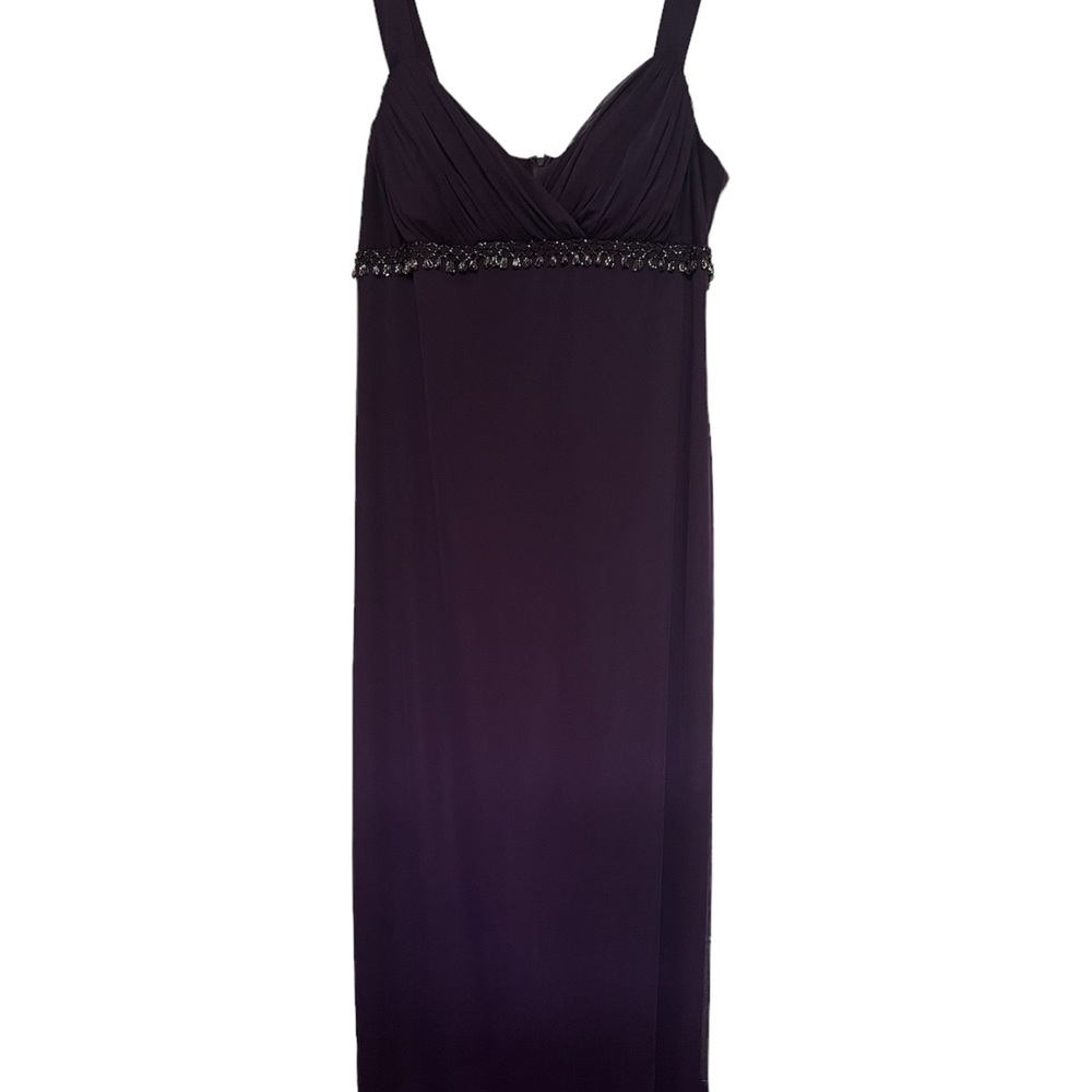 Betsy & Adam by Linda Bernell Maxi Long Formal Gown Evening Dress Purple 22W